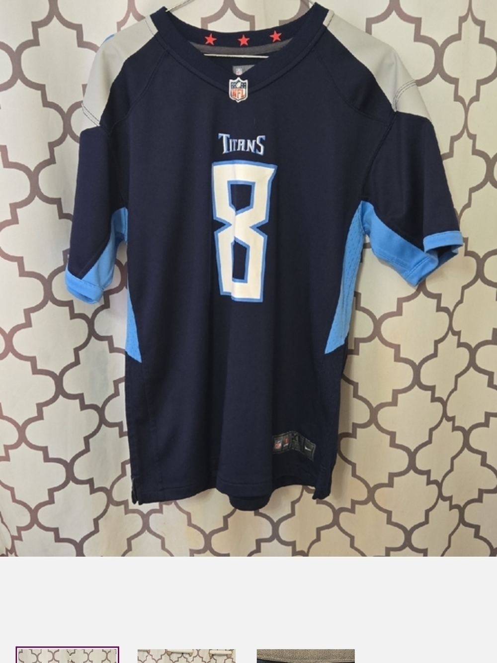 NFL Navy Blue Tennessee Titans #8 Youth Football Jersey